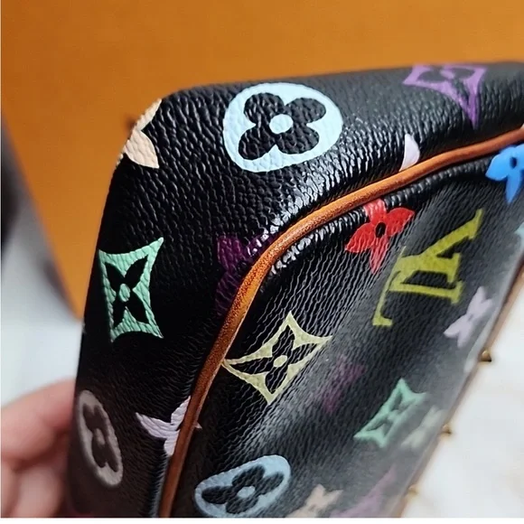 Louis vuitton Takashi Murakami multicolored monogram black pochette - Picture 6 of 12